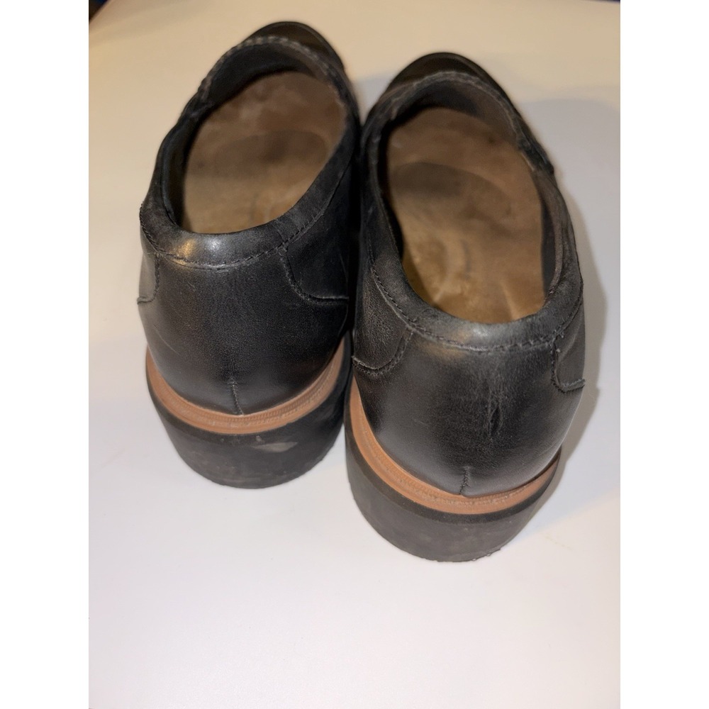 CLARKS Westlyn Bella Tassel Leather Shoes Womens Size 9 Wide Slip On Work - Picture 5 of 6
